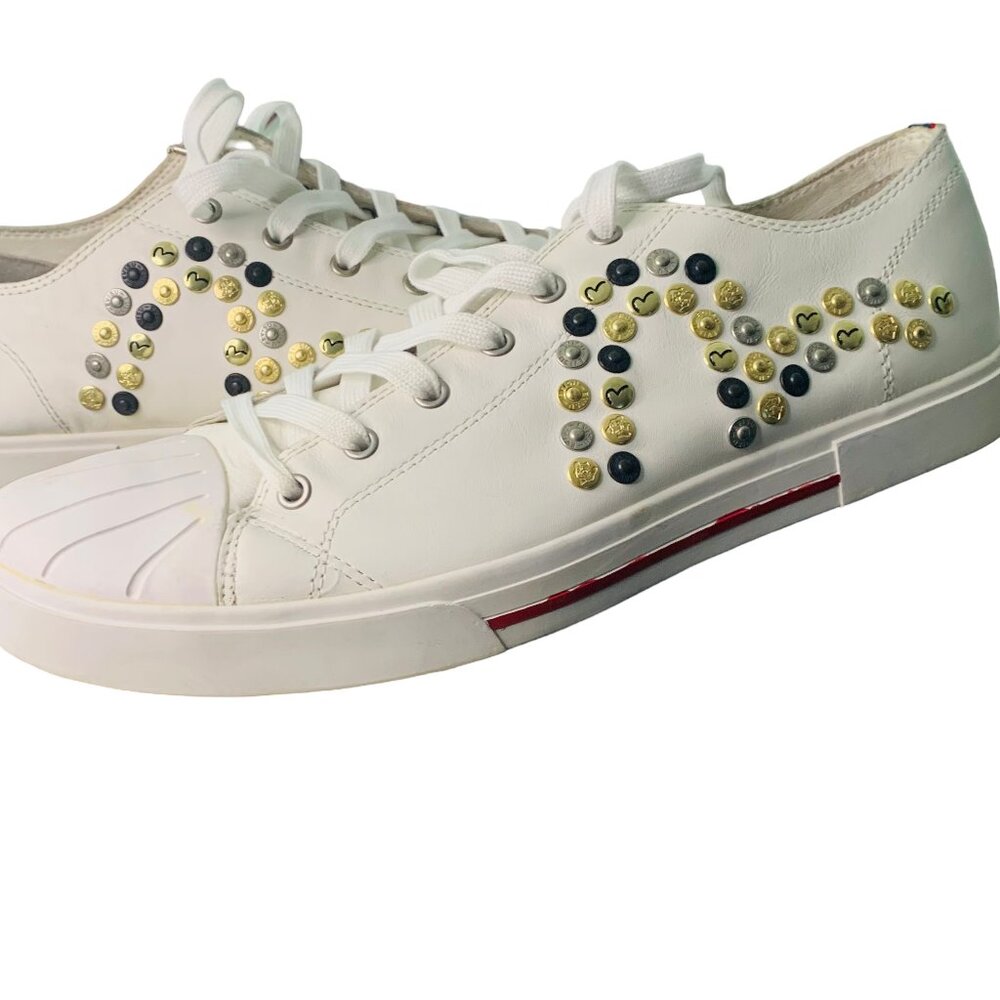 Evisu White and Gold Shoes